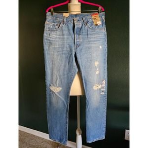Levi's 501 Women's Distressed Straight Leg Jeans 31